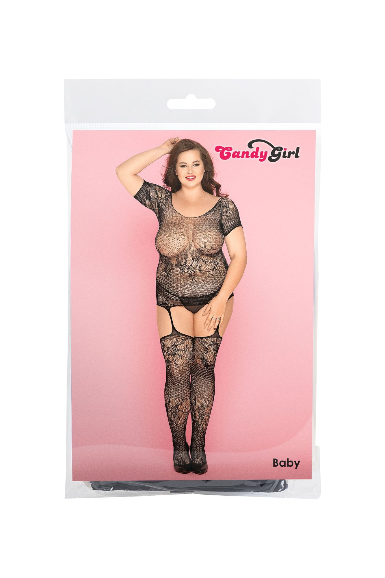 Эротическое костюм-сетка и стринги candy girl baby черные, 2xl в Перми