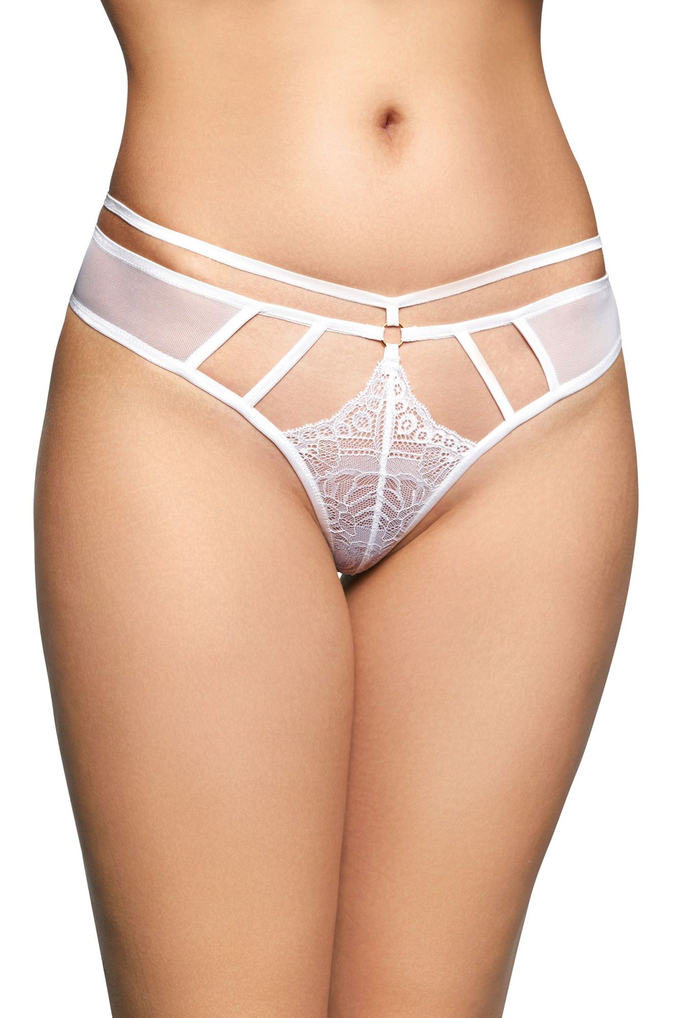 Эротическое стринги со стрепами softline collection, белый, m/l в Перми