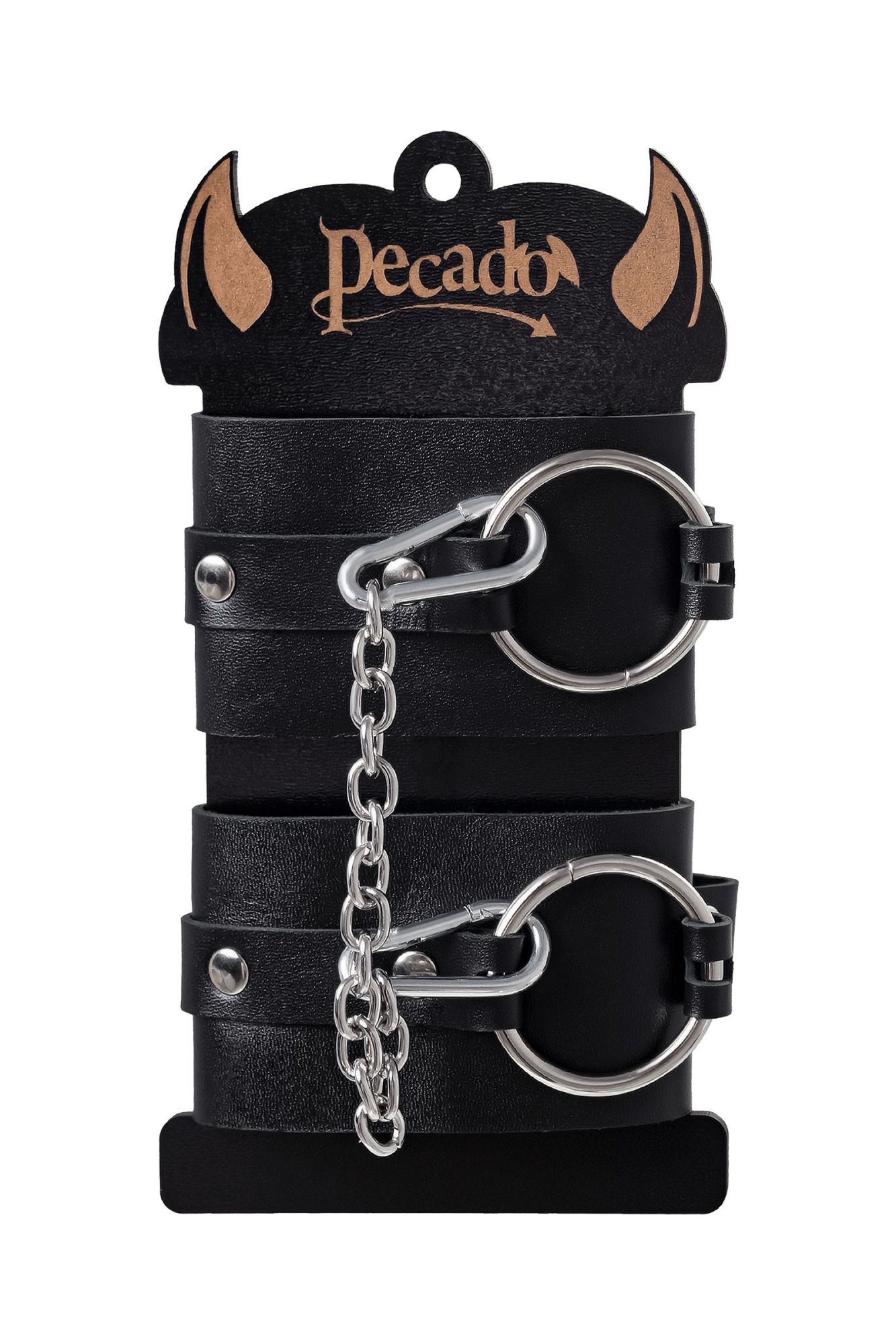 оковы pecado bdsm, из толстой кожи с люверсами, натуральная кожа, чёрные в Перми