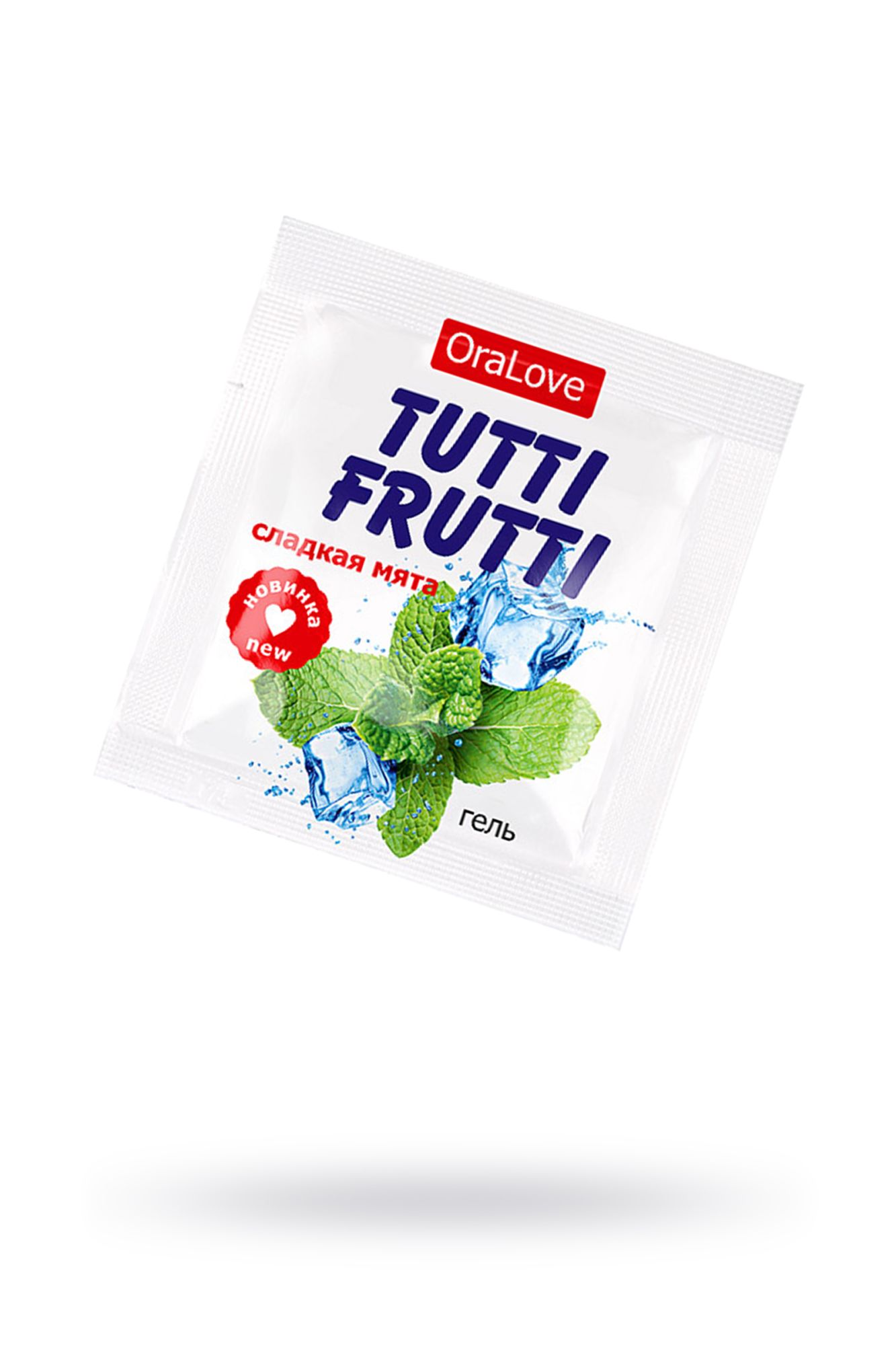 съедобная гель-смазка tutti-frutti для орального секса со вкусом сладкой мяты 4г по 20 шт в упаковке в Перми
