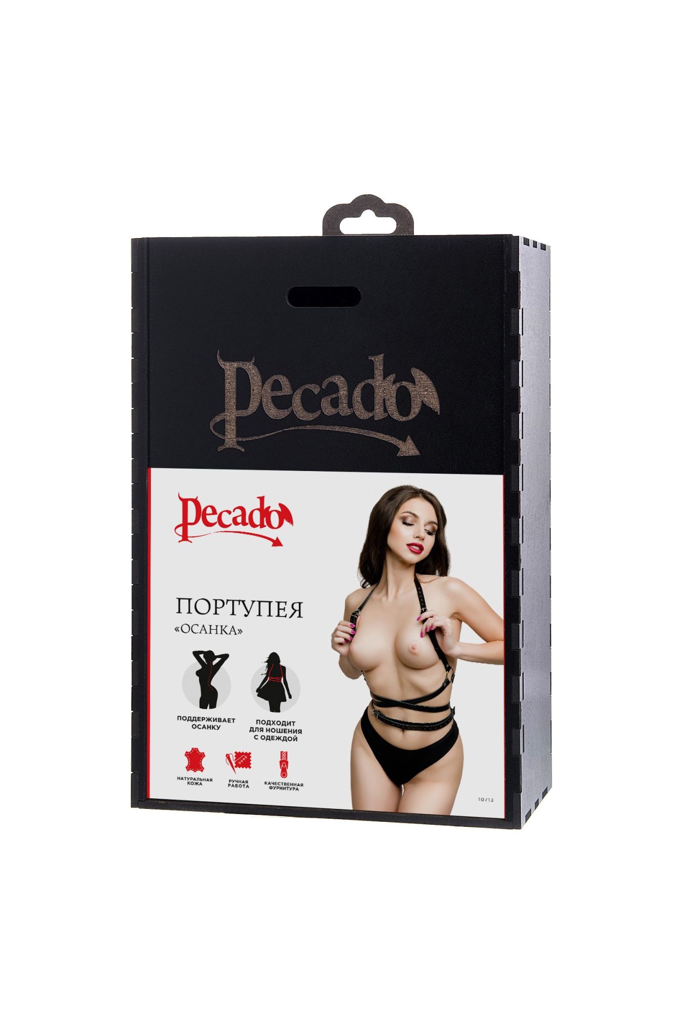 Эротическое портупея pecado bdsm, «осанка», натуральная кожа, чёрная в Перми