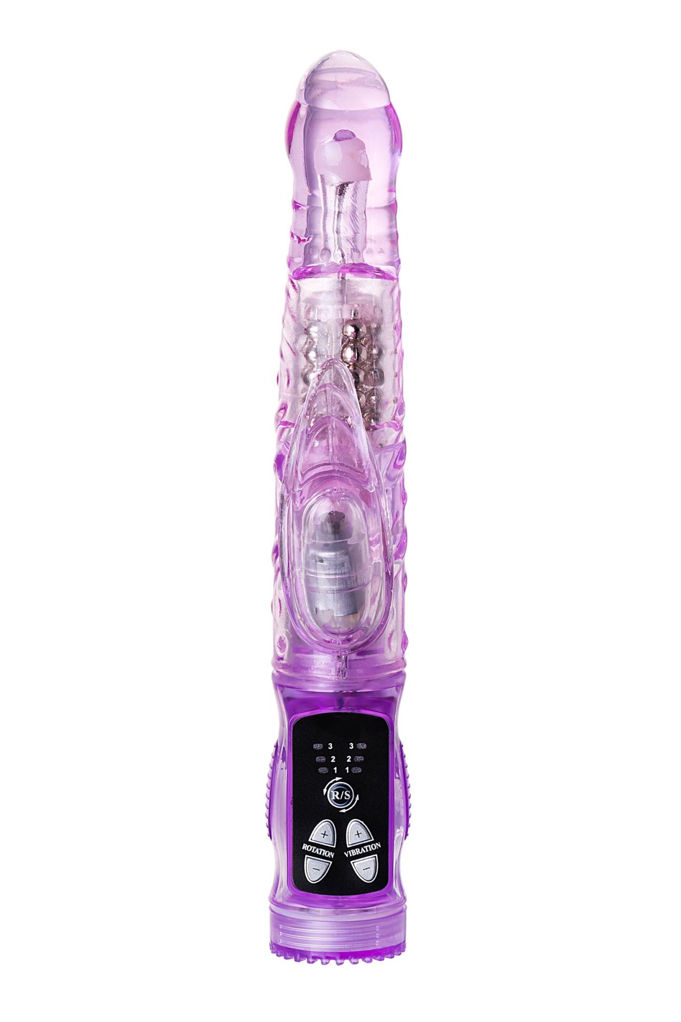 вибратор с клиторальным стимулятором a-toys by toyfa high-tech fantasy, tpe, фиолетовый, 22 см в Перми