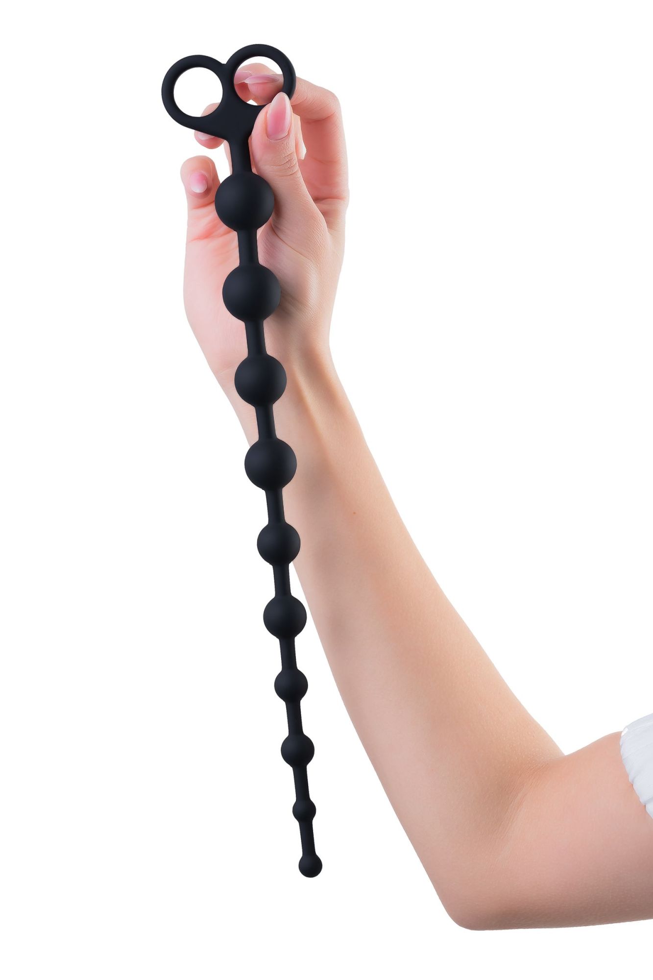 анальные бусы toyfa popo pleasure cephei, водонепроницаемые, силикон, черные, 33,5 см, ø 2,4 см в Перми