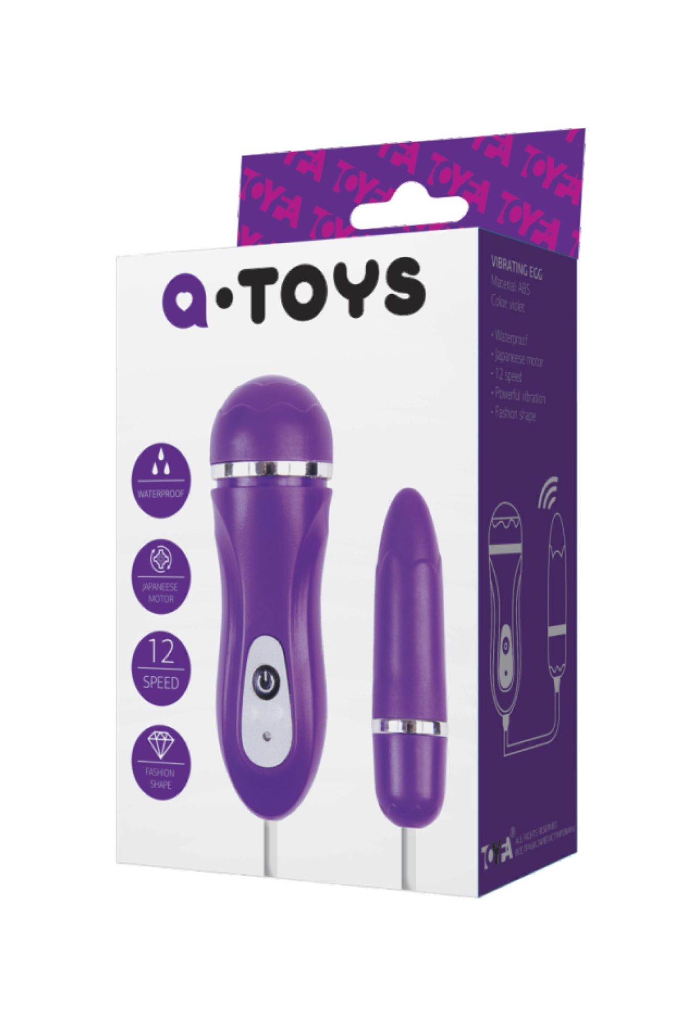 виброяйцо toyfa a-toys pelly, фиолетовое в Перми