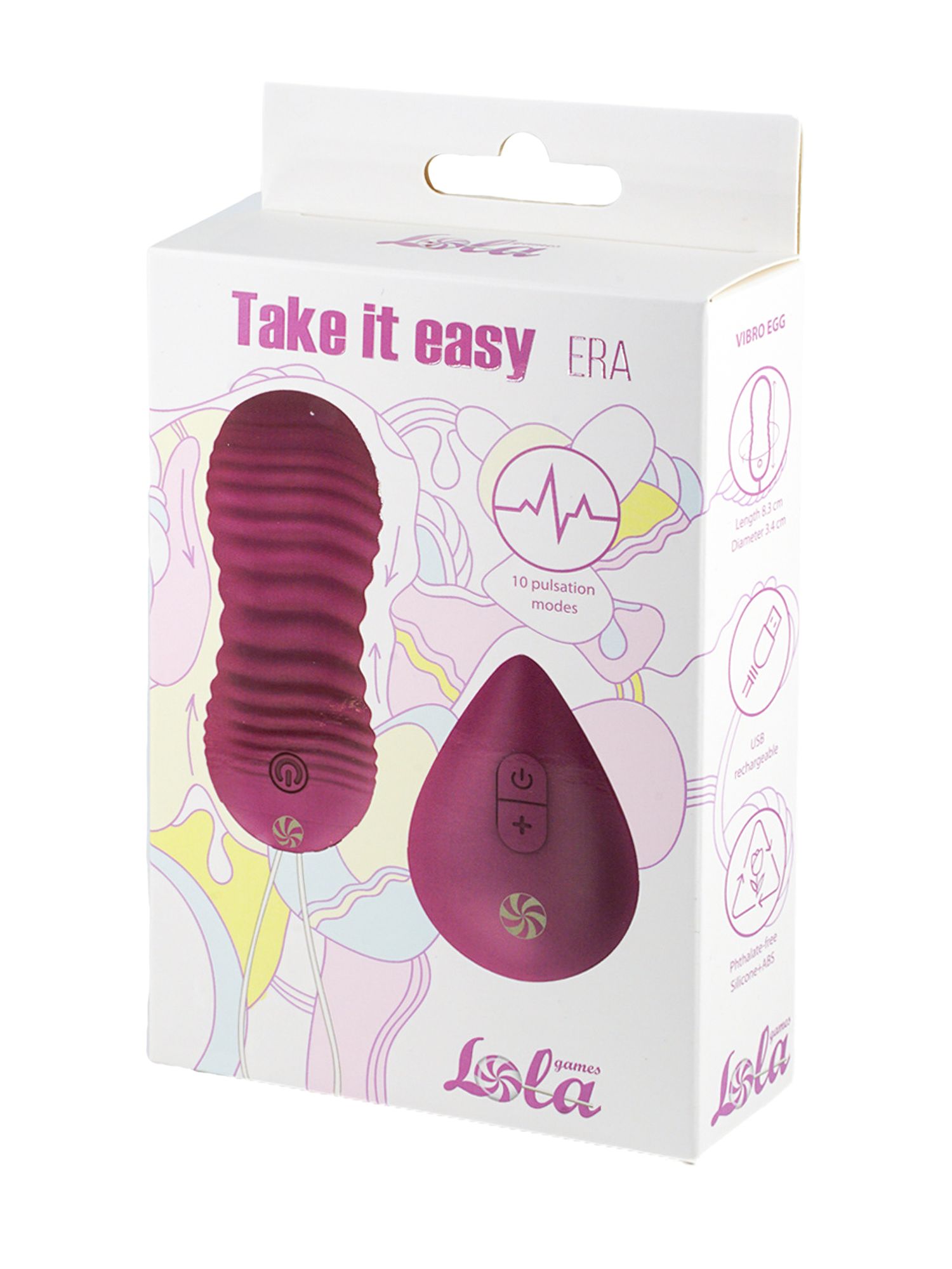 пульсирующие виброшарики на пульте take it easy era purple 9021-05lola в Перми