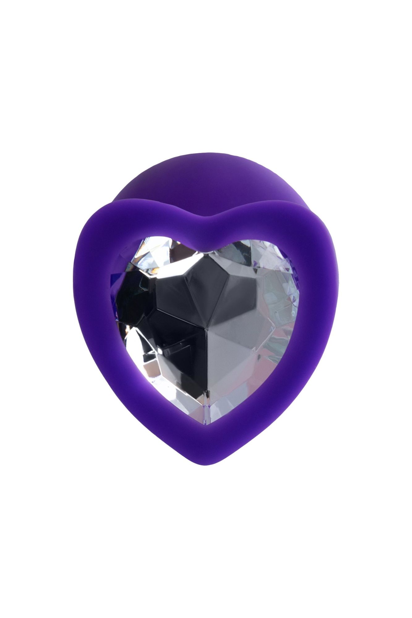 анальная втулка todo by toyfa diamond heart, силикон, фиолетовая, 8 см, ø 3 см в Перми