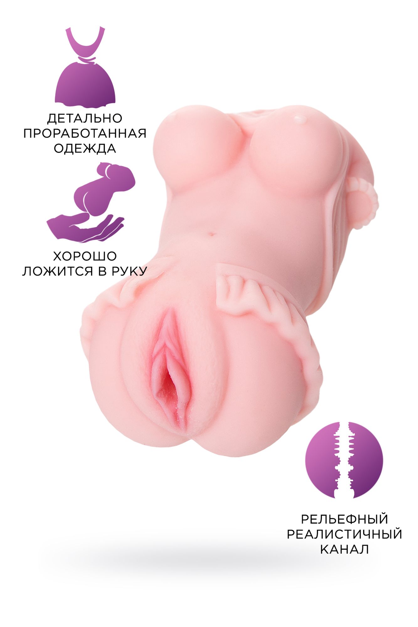 мастурбатор реалистичный toyfa juicy pussy little flower, tpe, телесный, 11,5 см в Перми