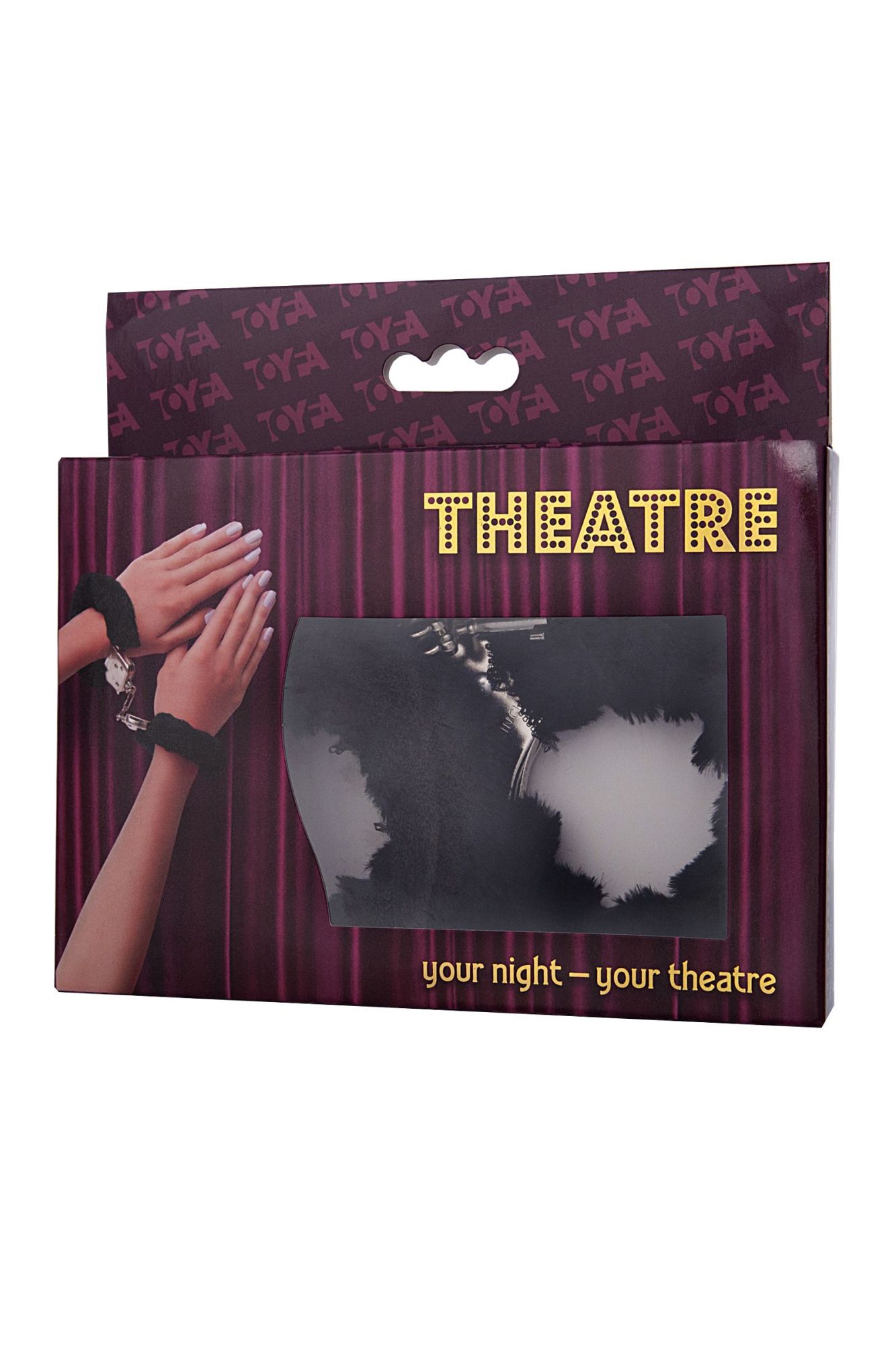 наручники toyfa theatre, меховые, черные, 28 см в Перми