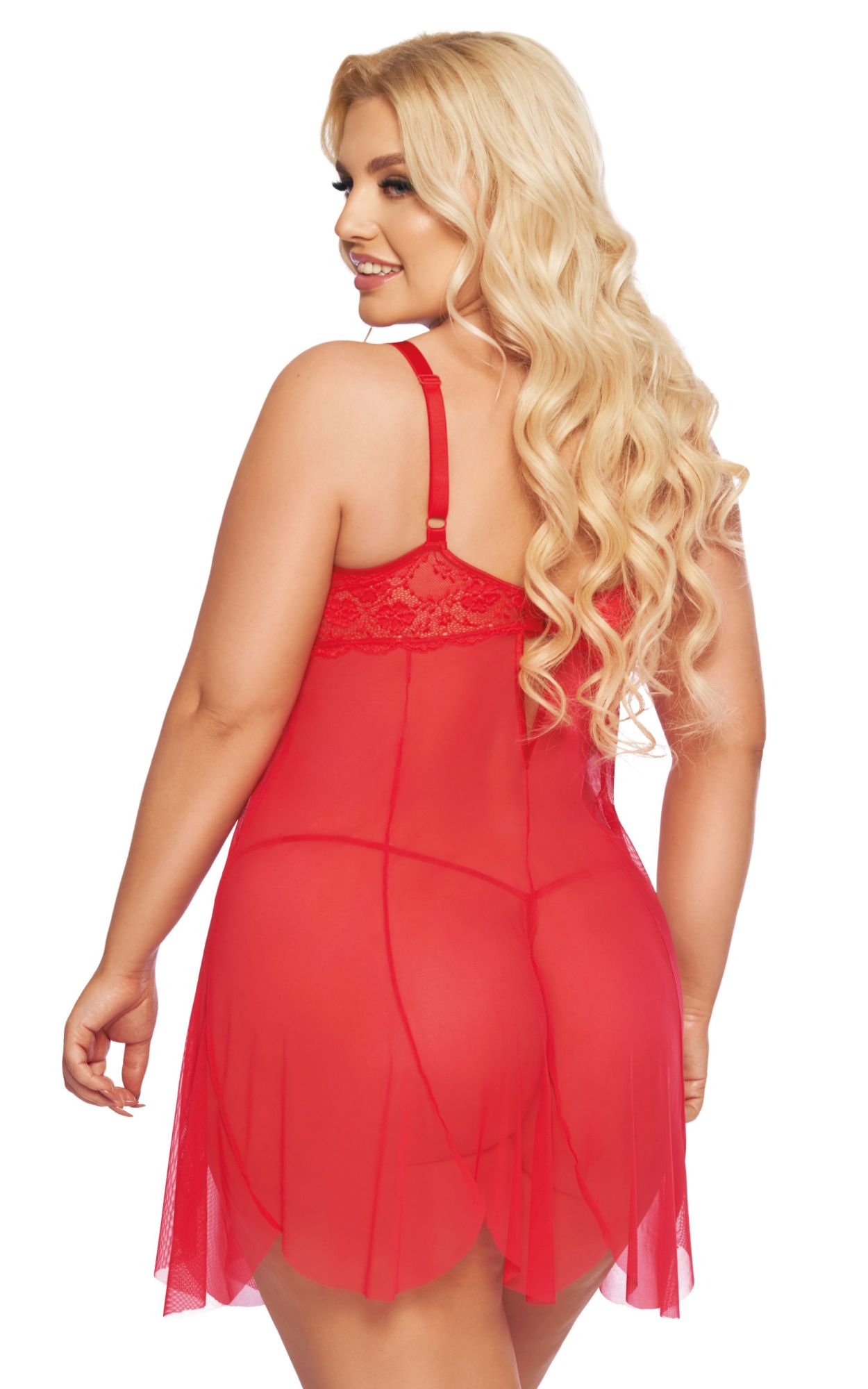 Эротическое ночная сорочка и стринги softline collection carla, красный, xxl в Перми