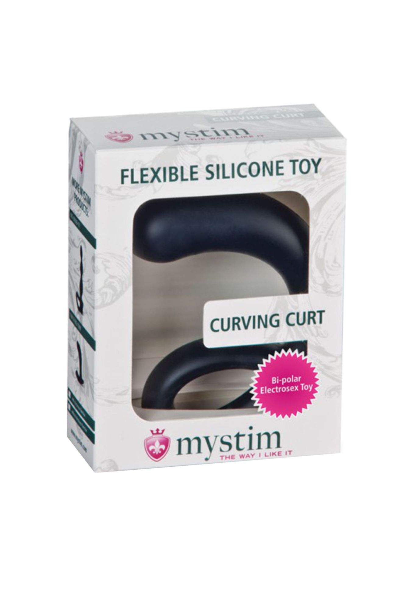 электростимулятор mystim curving curt, силикон, черный, 13 см в Перми