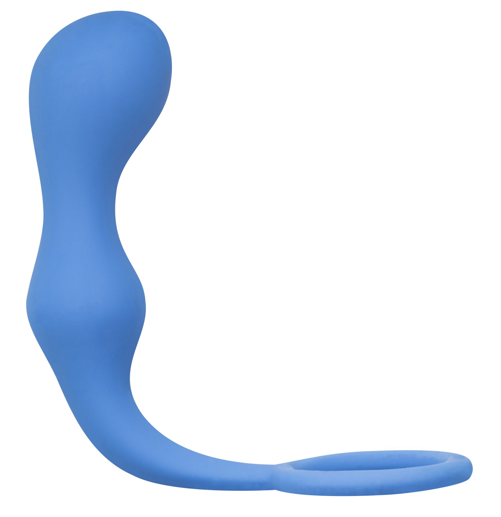 эрекционное кольцо с анальной пробкой double pleasure anal plug blue  4217-03lola в Перми
