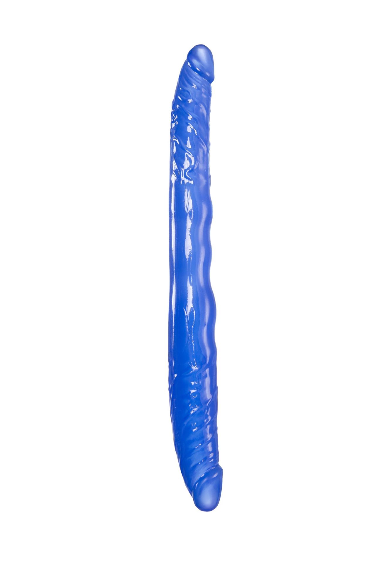 двусторонний фаллоимитатор  toyfa basic, tpe, синий, 28,5 см в Перми