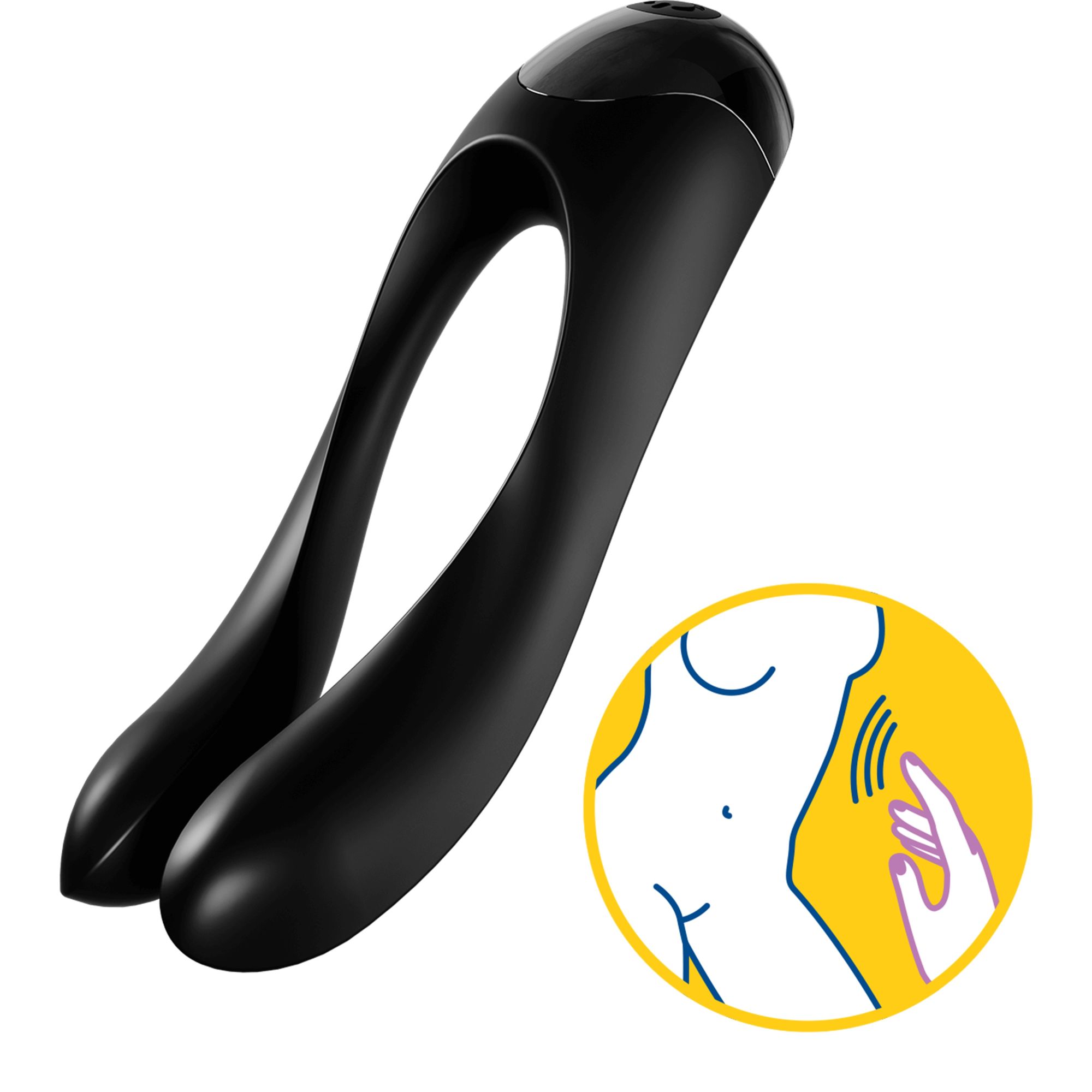 универсальный пальчиковый вибратор satisfyer candy cane black 004136sa в Перми