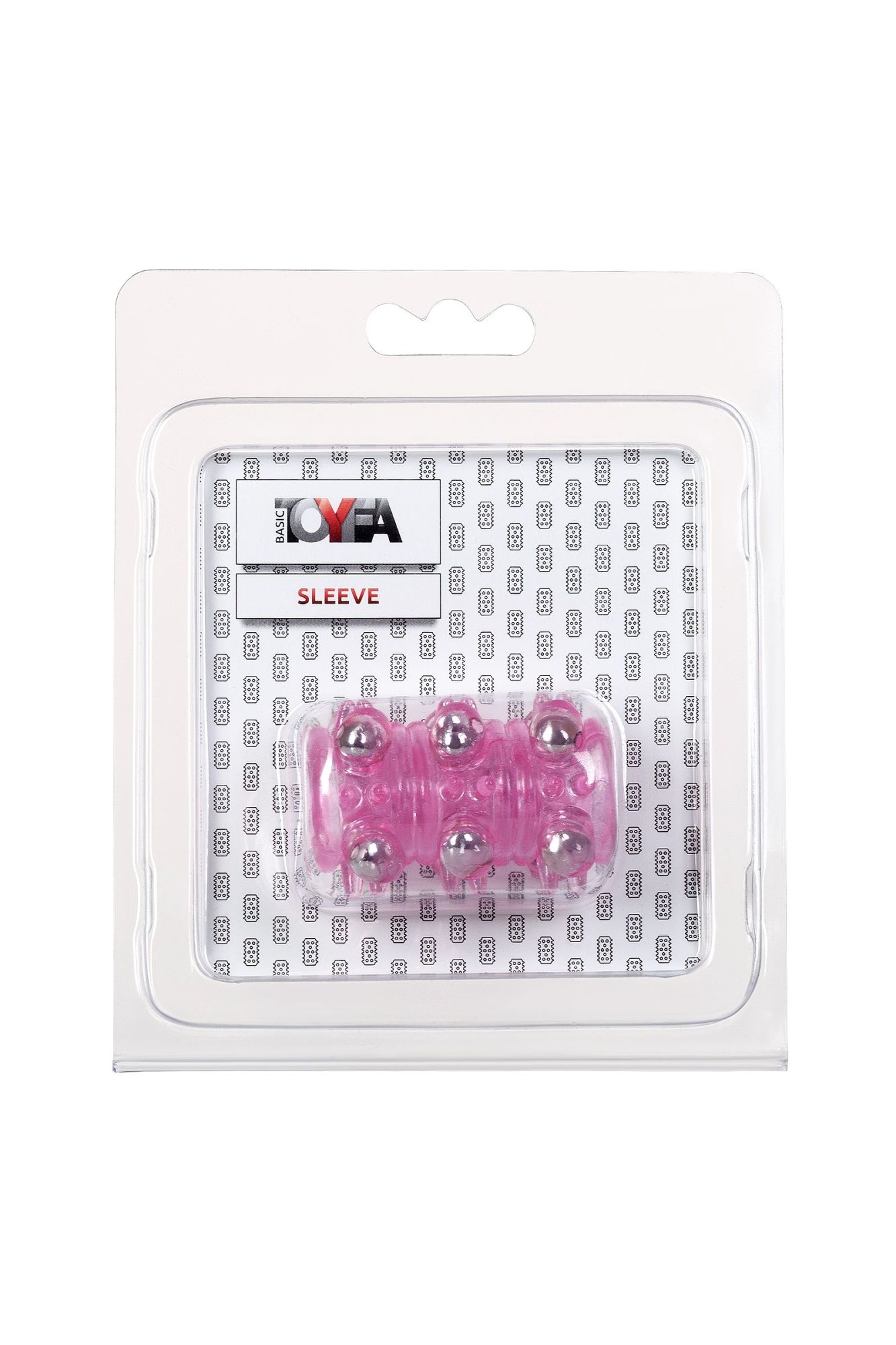насадка с бусинками toyfa, tpe, розовая, 5 см в Перми