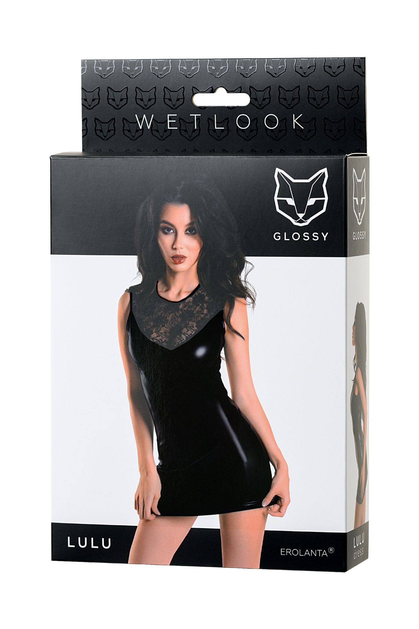 Эротическое платье glossy lulu из материала wetlook, черное, l в Перми