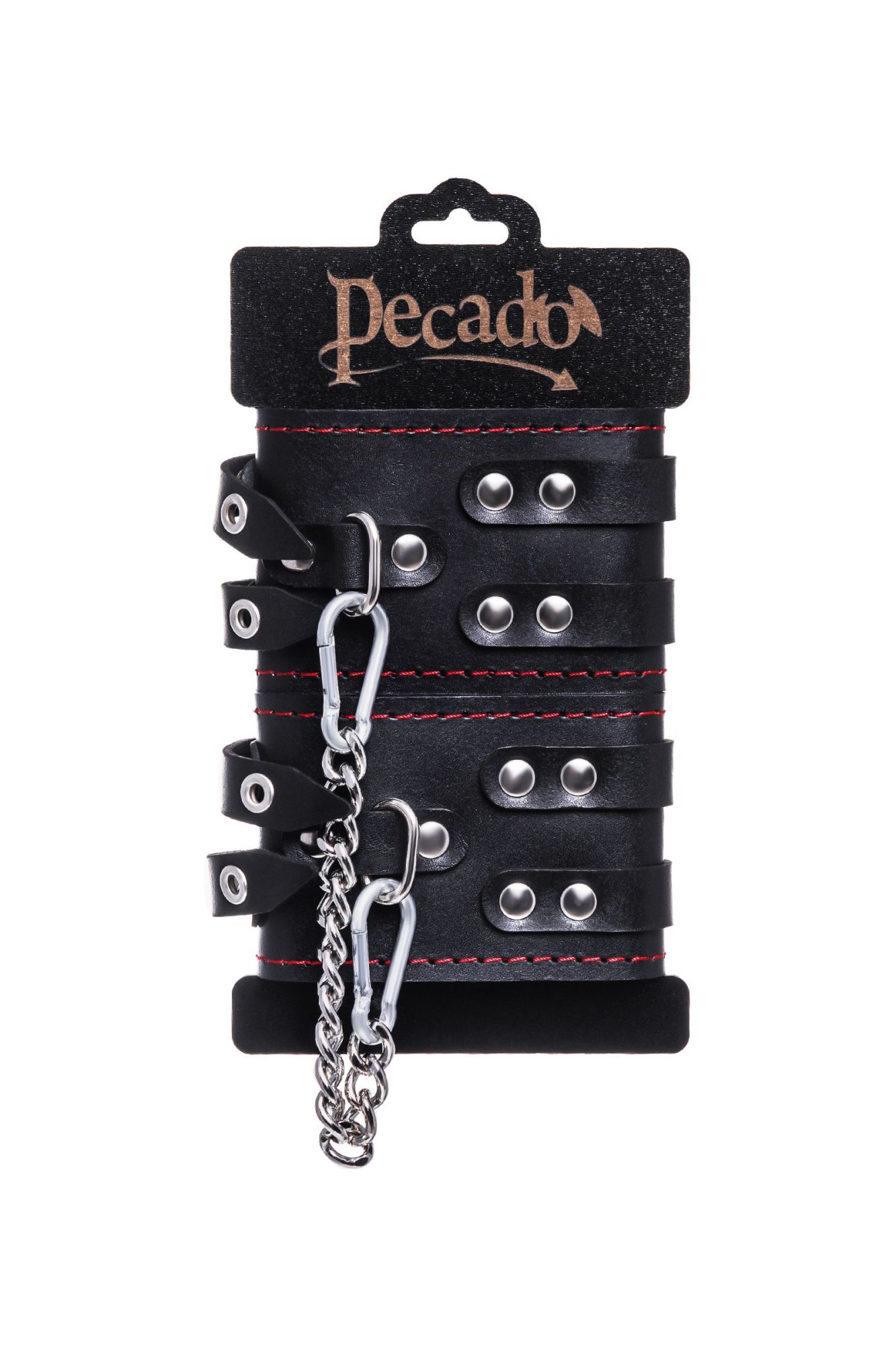 оковы pecado bdsm, с двумя ремнями и черной подкладкои, натуральная кожа, черные в Перми