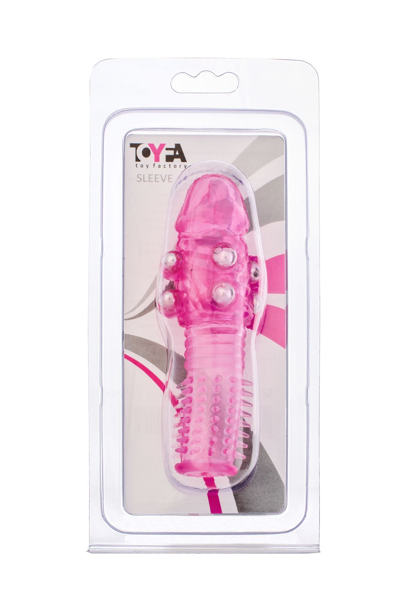 насадка с шариками  toyfa, tpe, розовый, 13,5 см в Перми