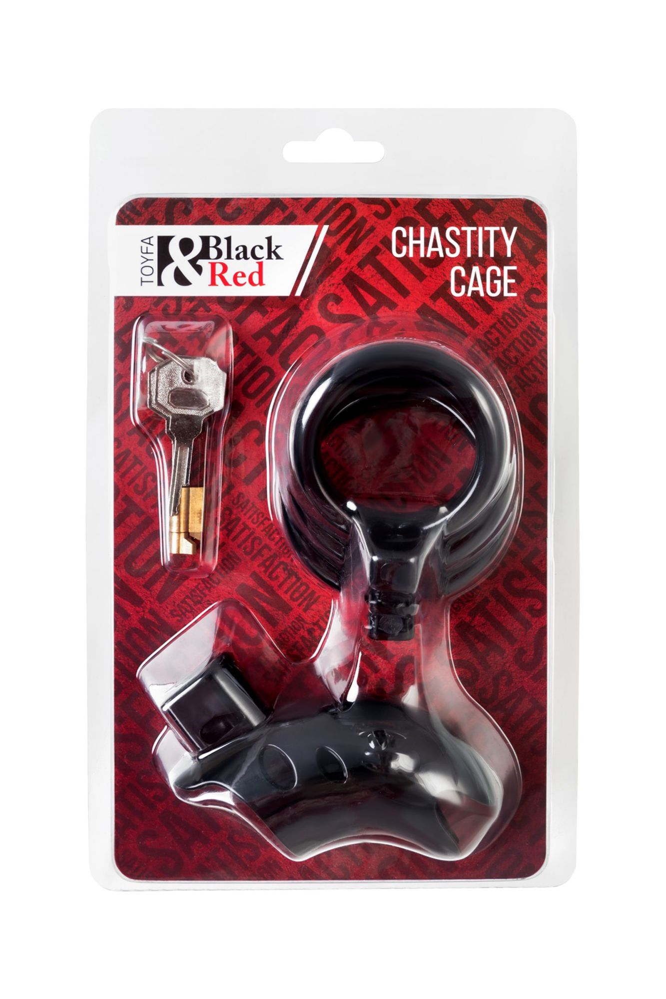 пояс верности мужской black&red by toyfa, abs пластик, черный, 10 см в Перми