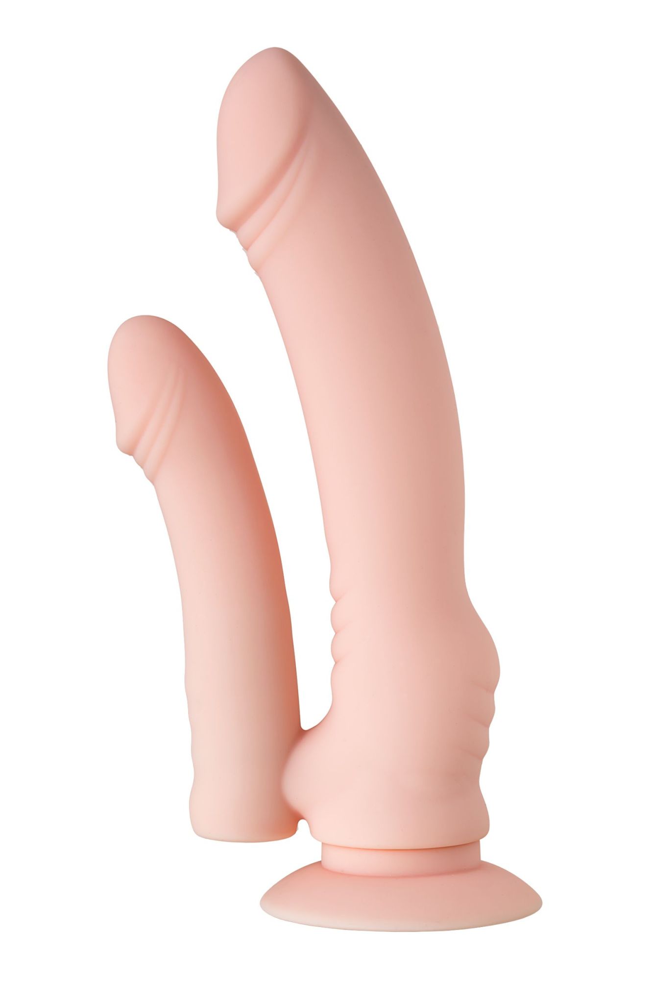 реалистичный фаллоимитатор a-toys by toyfa twint, силикон, телесный, 19,5 см в Перми