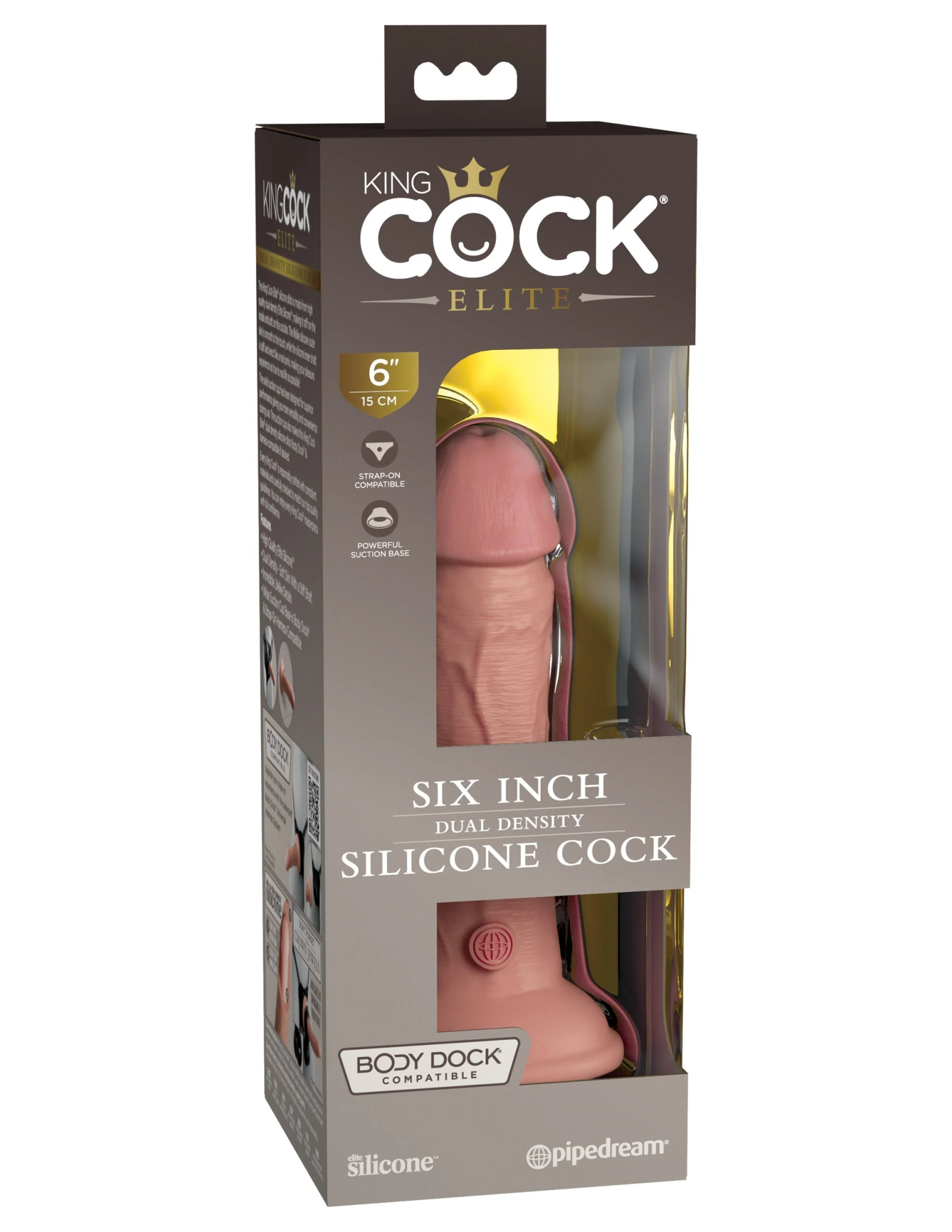 фаллоимитатор kc elite 6" dual density silicone dong-light pipedream 577021pd в Перми